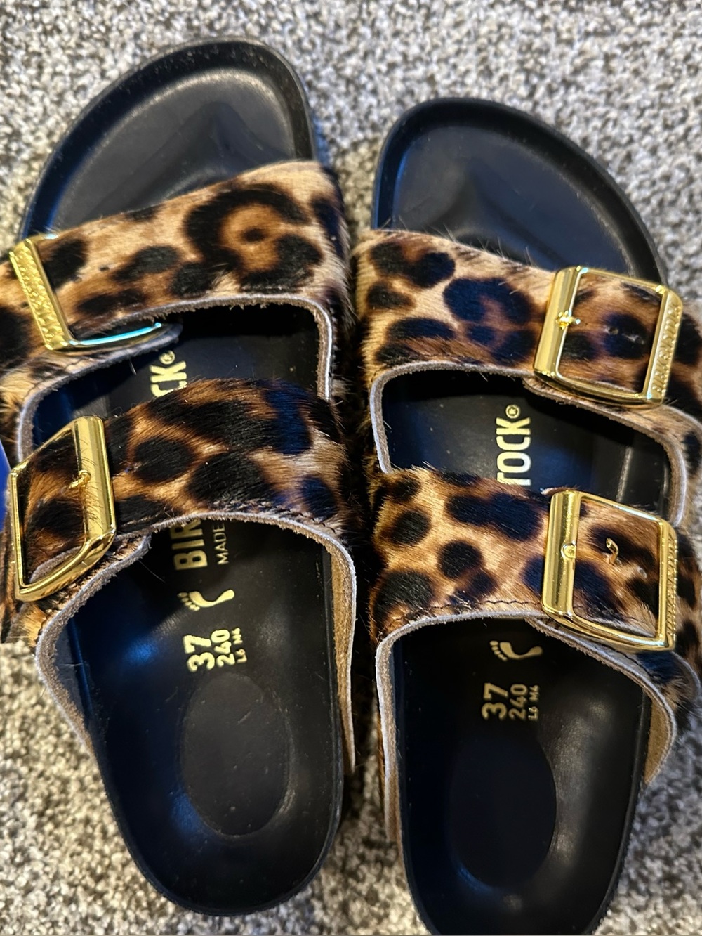 Birkenstock Arizona Hairy Classic Leo Sandals - Brown